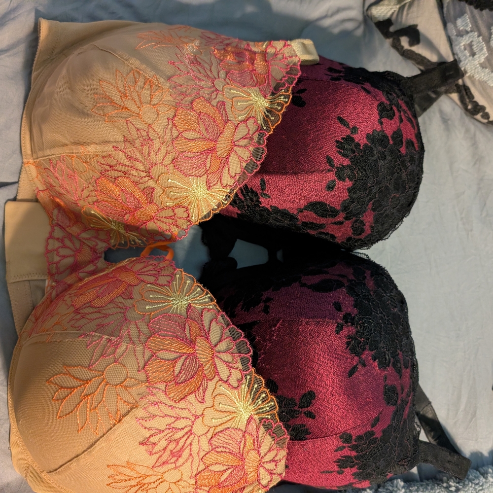 Set Of 2 Floral Lace Embroidered Bra Set from Torrid